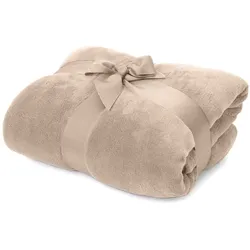 Lumaland Kuscheldecke - 220x240 cm - Sofadecke & Tagesdecke - Hellrosa
