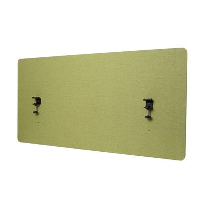 Mendler Akustik-Tischtrennwand HWC-G75, Büro-Sichtschutz Schreibtisch Pinnwand, doppelwandig Stoff/Textil ~ 60x120cm grün
