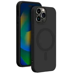Bigben Handy-Cover »Soft Case mit MagSafe« iPhone 15 Pro schwarz schwarz