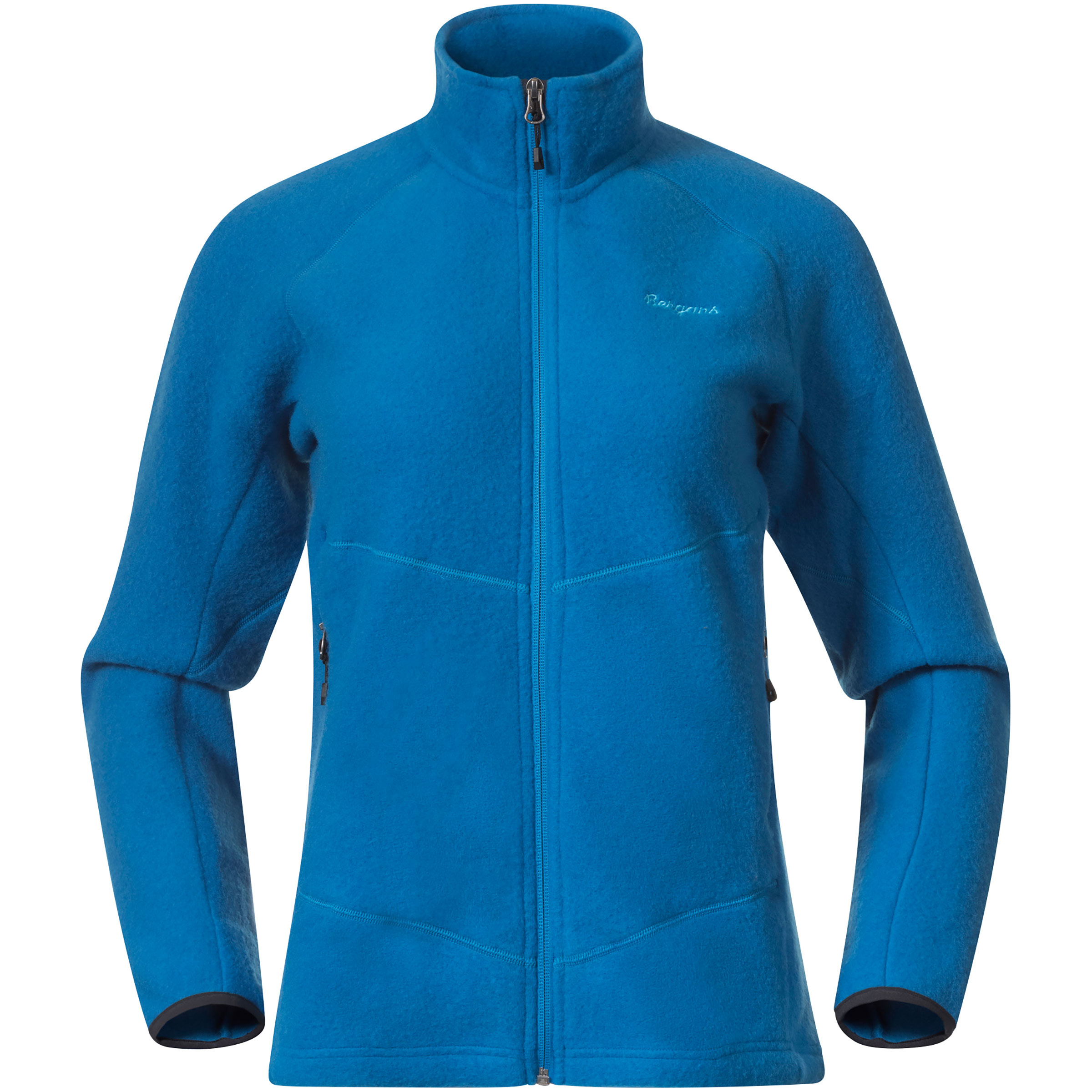 Bergans Rabot Merino Fleece Damen Fleecejacke blau Größe S Trekking Elastisch Merinowolle
