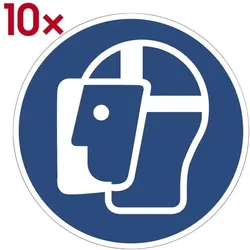 Marahrens Aufkleber Hinweisschild »Geschichtsschutz benutzen« Ø 20 cm, 10 Stück weiß, 20x20 cm