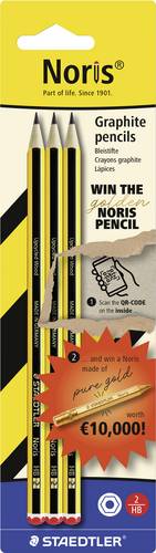 Staedtler Noris 120 120-2BK3DA Bleistiftset Bezeichnung der Härte: 2B, B, HB, H, 2H 3St.