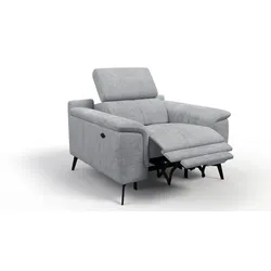SESSEL FIERO mit Relaxfunktion, silberfarben