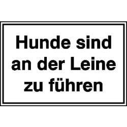 SafetyMarking 11.5453 Hinweisschild Hunde sind an der Leine zu führen Aluminium (B x H) 300 mm x 200 mm 1 St.