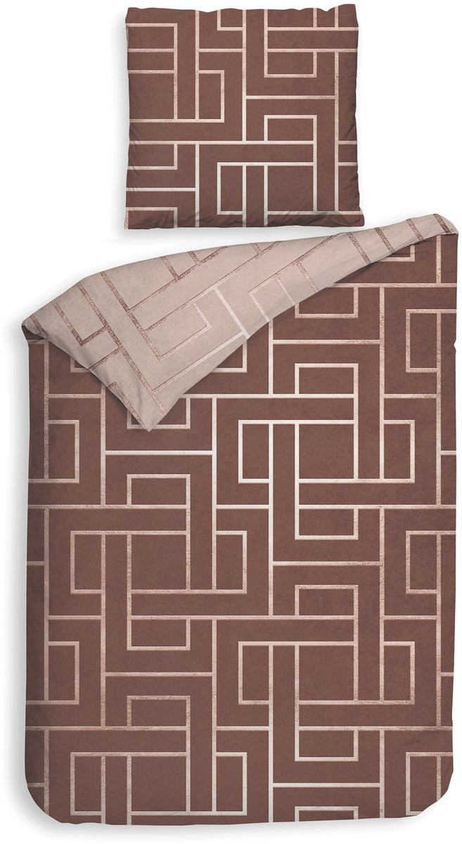 Heckettlane Roja Dekbedovertrek - Rood - Katoen - Eenpersoons - 140 x 200 cm