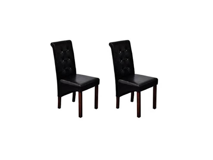 vidaXL Chaise Noire (Lot de 2) en Simili Cuir