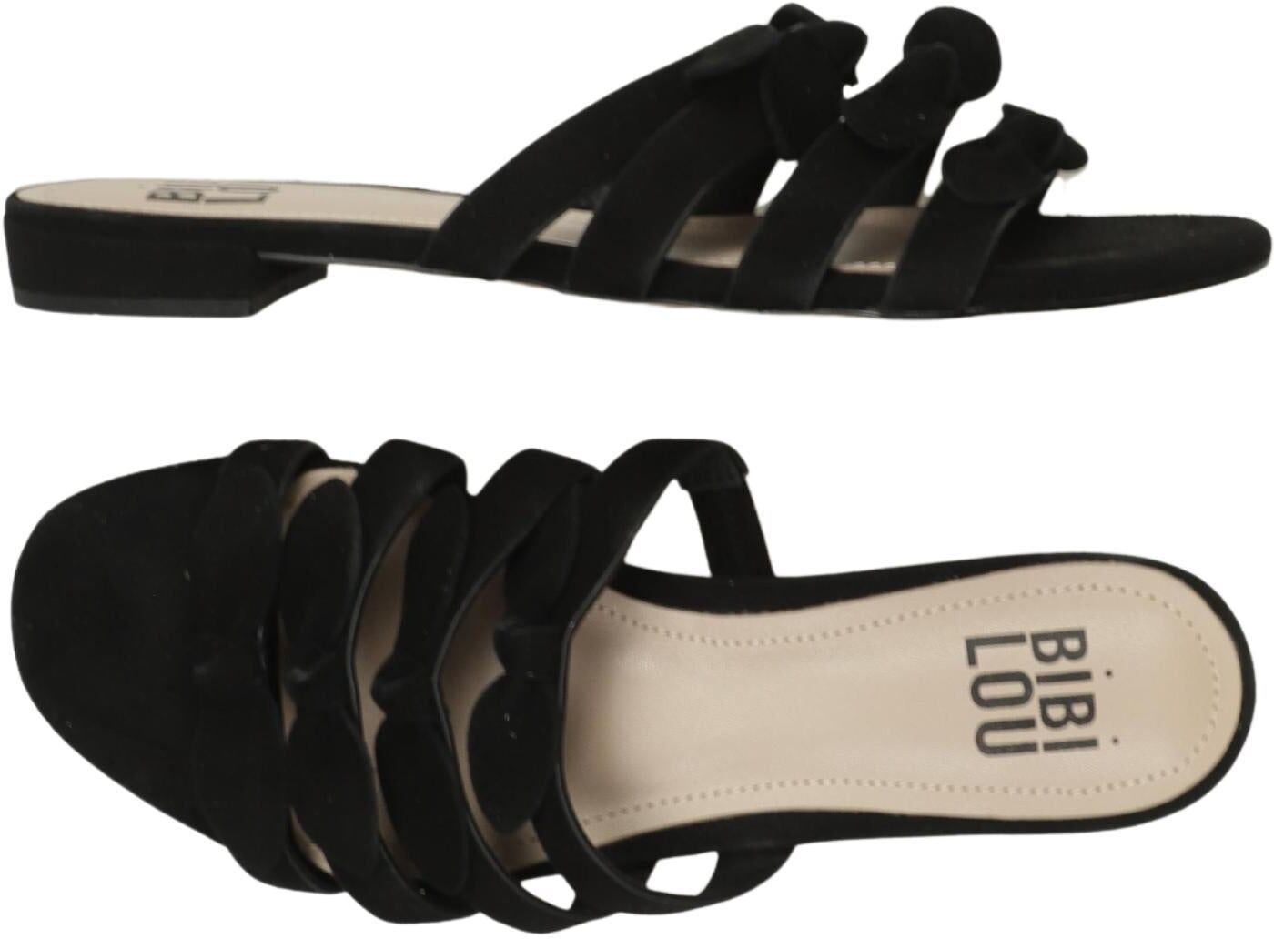 Bibi Lou Damen Sandalen, Schwarz, Gr. EU 39, Leder - Second Hand