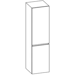 Artiqua 400 Hochschrank, Graphit Struktur quer, 400-HTT-2-45-R-7070-401 400-HTT-2-45-R-7070-401
