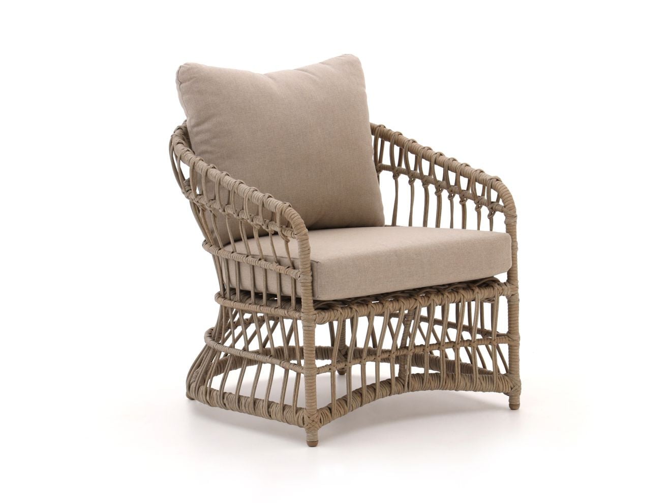 Intenso Furniture Lounge tuinstoel Cameri in Taupe Rattan