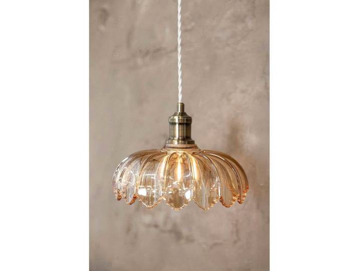 Kurage Hanglamp Antique Brass/Amber - Markslöjd - Woonkamer - Glas
