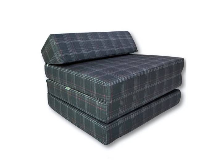 Klappmatratze Klappmatratze Gästematratze Kopfteil VW GTI Muster 200x70x10cm Bezug, FORTISLINE, 10 cm hoch, (Set), Bezug Waschbar