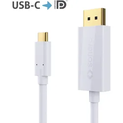 Sonero USB-C auf DP Kabel - 2,00m - weiß