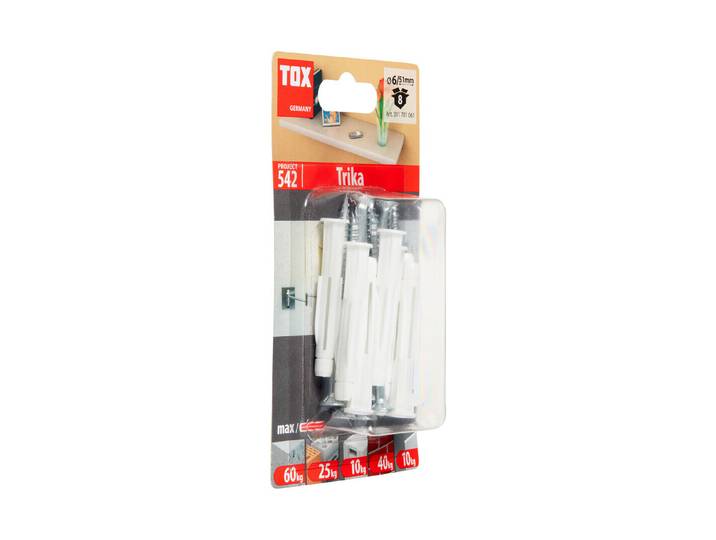 Tox Allzweckdübel mit Schraube Trika ⌀ 6 mm 8 Stück