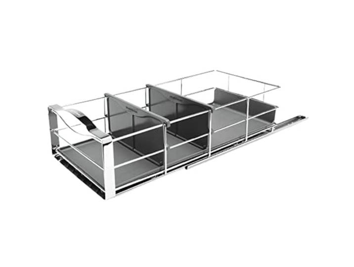 simplehuman, 22,8cm, herausziehbarer Schrank-Organisator , strapazierfähiger Stahlrahmen, Grau