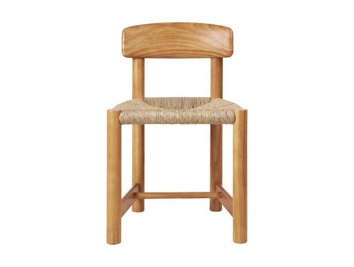GUBI Daumiller Side Chair Stuhl Natural Rush-golden pine