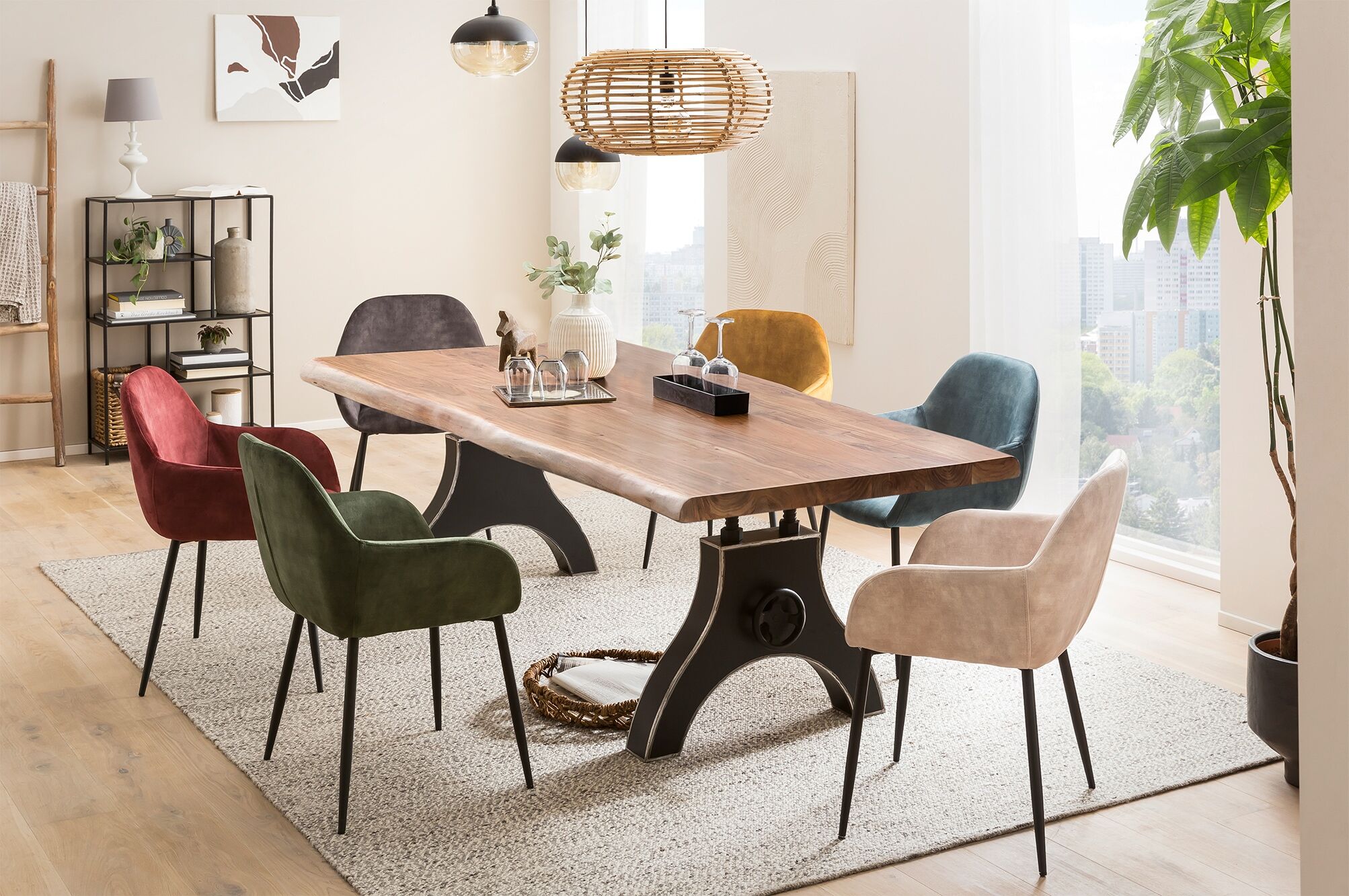 Tischplatte SIT "Manavgat aus massiver Akazie mit natürlicher Baumkante", beige (natur), B:180cm H:5,6cm T:100cm, Massivholz, Tischplatten, Tischplatte, 56 mm starke Akazienholzplatte mit Baumkante wie gewachsen natur B/T/H: 180cm x 100cm x 5,6cm