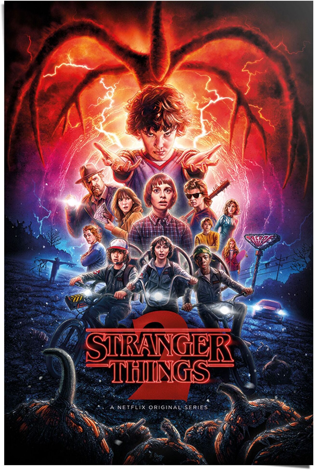 Reinders! Poster REINDERS "Poster Stranger Things Netflix", rot (farbe bild(er): rot), B:61cm H:91,5cm, Papier, Bilder, Poster