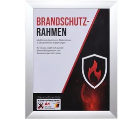 effect Brandschutzrahmen Profil S3 - A1 Silber / 70 x 100 / Antireflexglas / Ref...