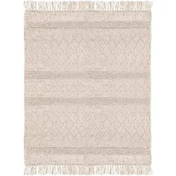 Teppich Hiruni aus Wolle, skandinavischer Stil, Beige, 140x200 cm, pflegeleicht