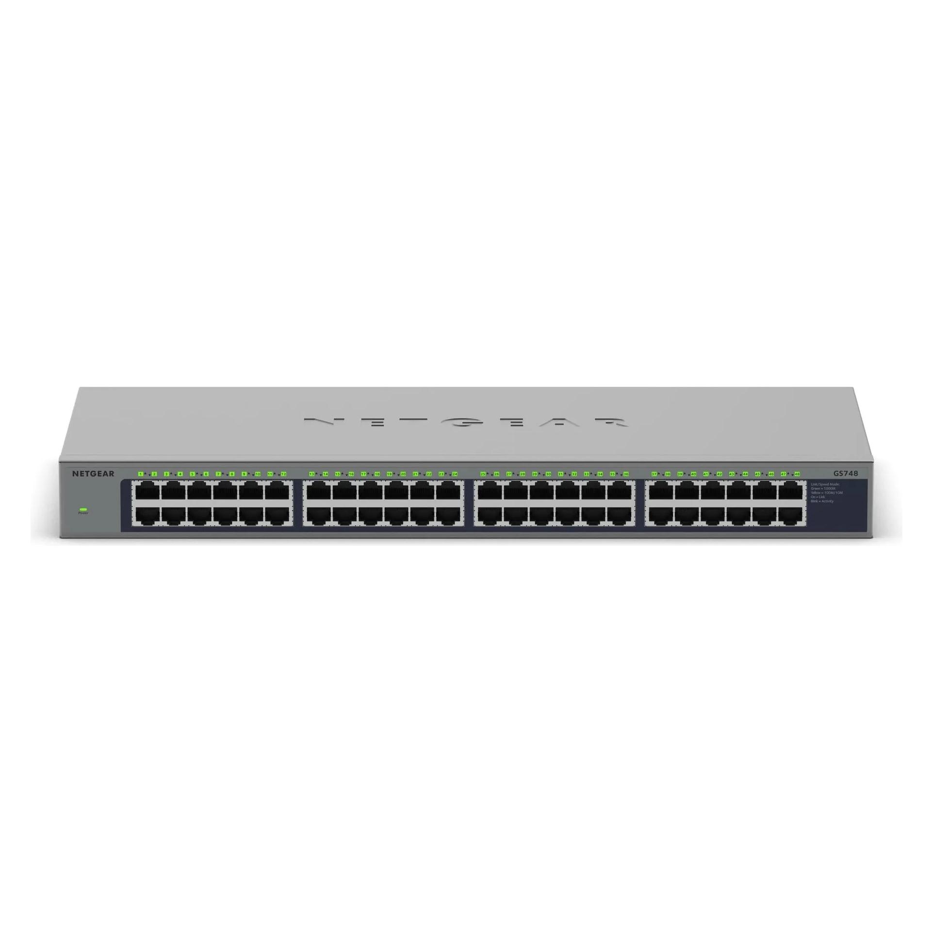Netgear 48-PORT 1G UNMANAGED SWITCH (48 Ports) (GS748-100EUS)