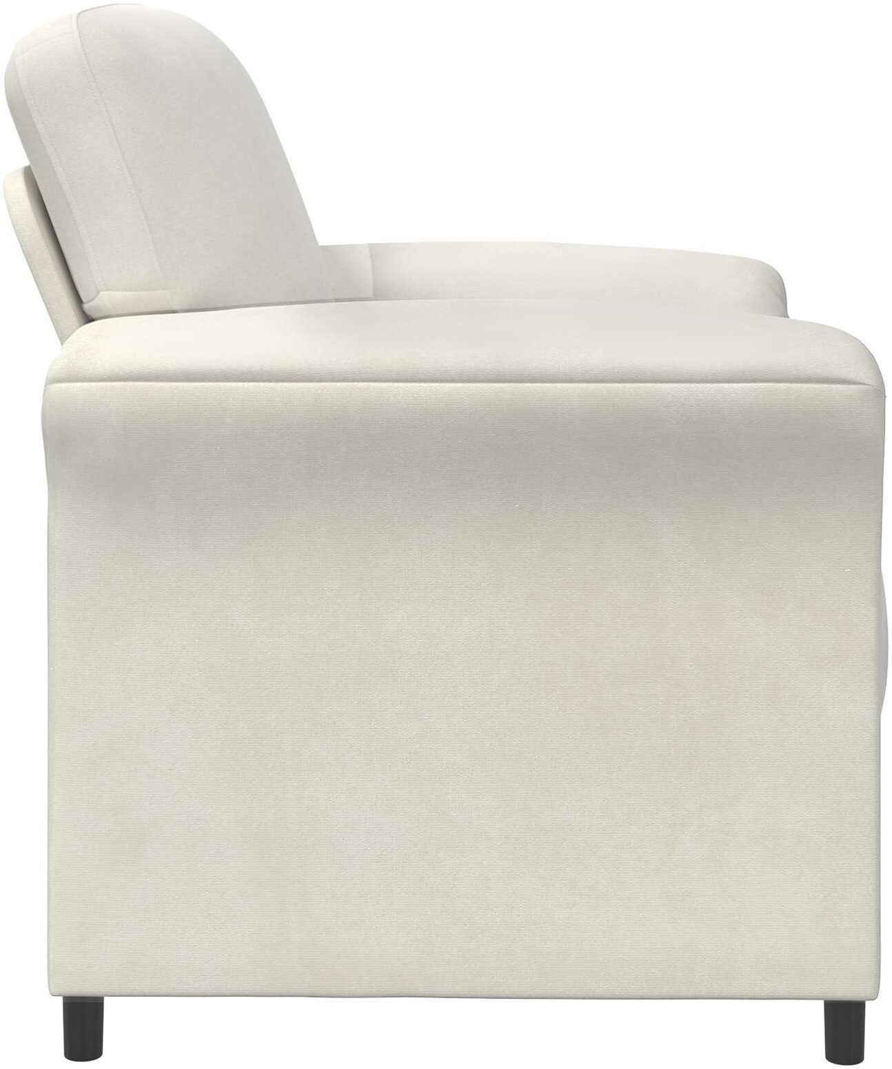 vidaXL Canapé 1 place Crème Velours