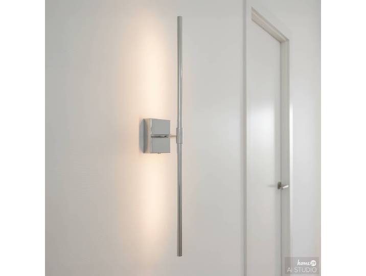 Akku-Wandleuchte ONS 12 x 71 x 11cm Silber/Silber Eisen, verchromt LED LED-Platine