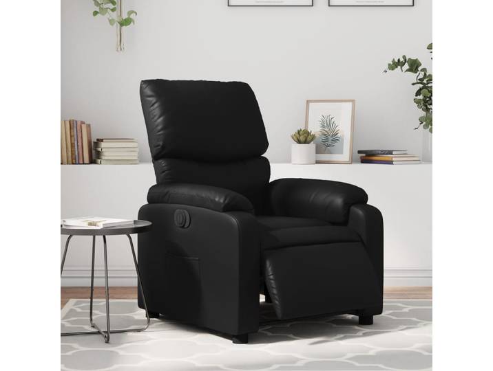 vidaXL Relaxsessel Elektrisch Schwarz Kunstleder