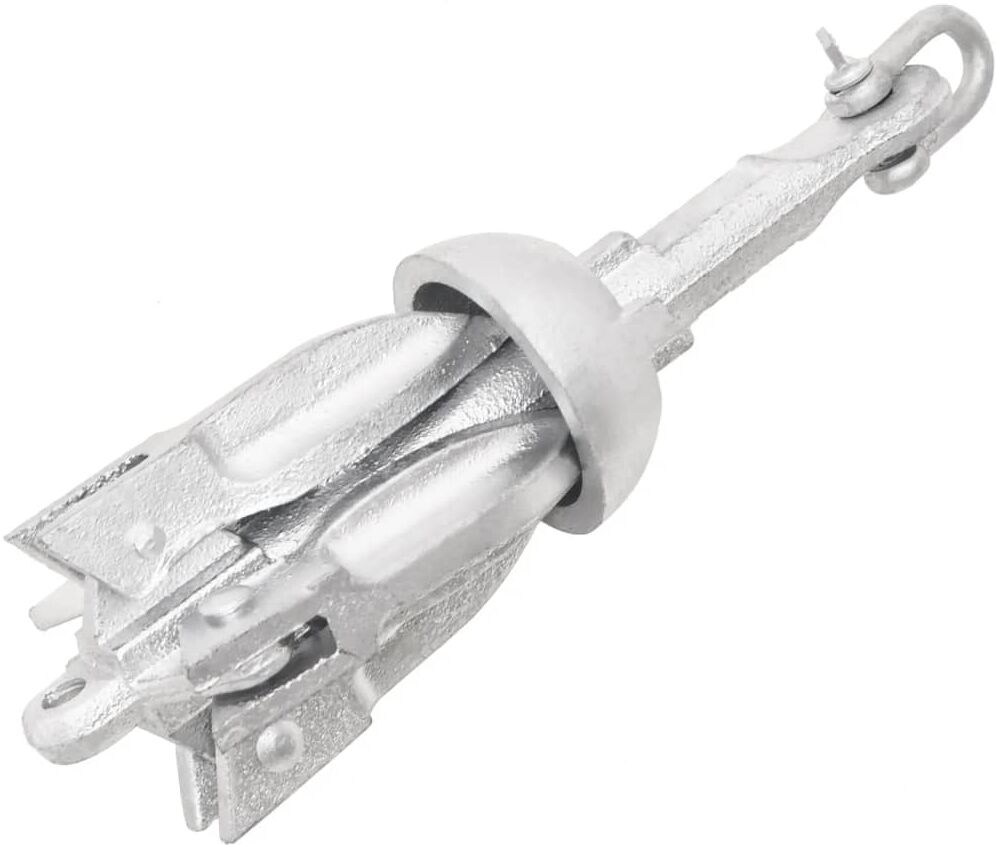 vidaXL Ancre pliable argenté 0,7 kg fonte galvanisée à chaud