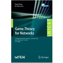 Game Theory for Networks, Fachbücher von Fang Fang, Fu Shu