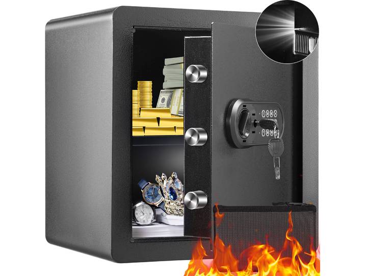 VEVOR Coffre-fort Coffre-fort pour documents Coffre-fort pour argent Coffre-fort mural 1\,8 pied cube Bureau