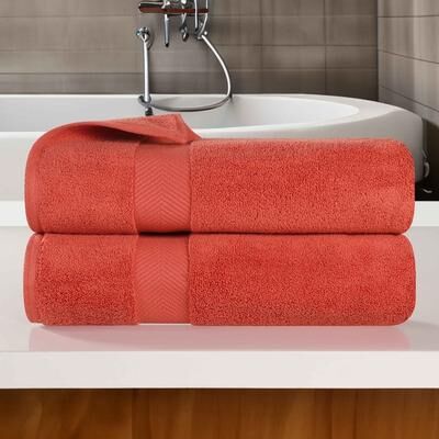 Superior 100% Cotton Zero Twist Bath Towel Set of 2 Super Soft & Absorbent, Quick-Dry