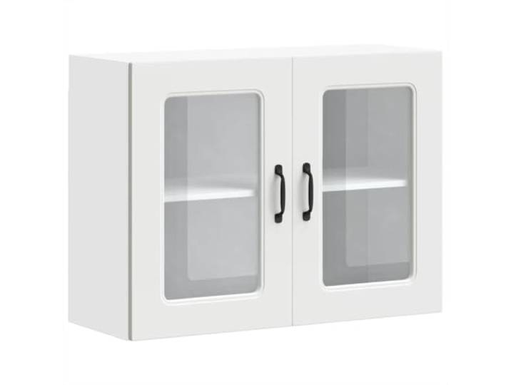 Helloshop26 Wandschrank für die Küche, modern, 80 x 31 x 60 cm, großer Stauraum, schlichter Stil, aus Holz, Weiß, 02_0050012