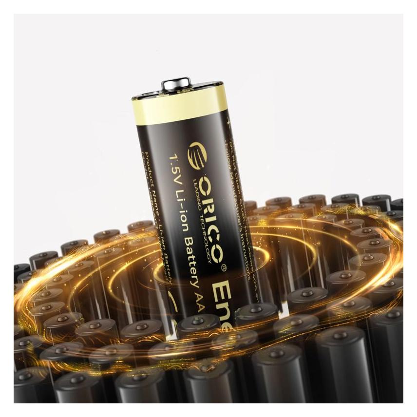 Orico Bateria litowa Ener-G EG5C 1,5 V 2100mWh akumulator AA USB-C z kablem ładującym 2 szt. (2 Stk., AA, 2100 mAh) (71762240)