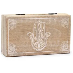 Med Square Box 17x10x4.2cm - Hamsa Whitewash