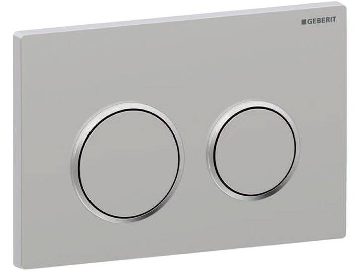 Geberit Omega20 bedieningsplaat - 2-toets spoeling - ronde knoppen - mat chroom/easy-to-clean - chroom