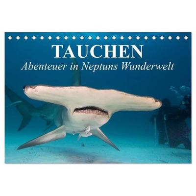 Tauchen - Abenteuer in Neptuns Wunderwelt (Tischkalender 2027 DIN A5 quer), CALVENDO Monatskalender