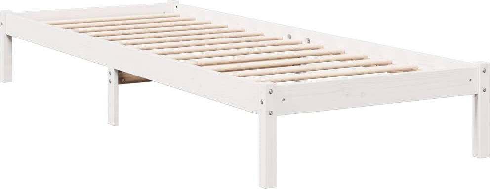 Ebern Designs Garang Solid Wood Bed white 90 x 200cm