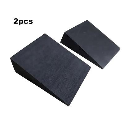 1 Paar weiche Yoga-Keilblöcke aus EVA, schwarze Schrägblöcke aus Schaumstoff für Handgelenkstütze, Gleichgewicht, Dehnung, Pilates, Kniebeugen, Liegestütze und Fitnesstraining