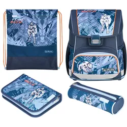 herlitz Schulranzen-Set Loop Plus TechMech grün 17,0 l