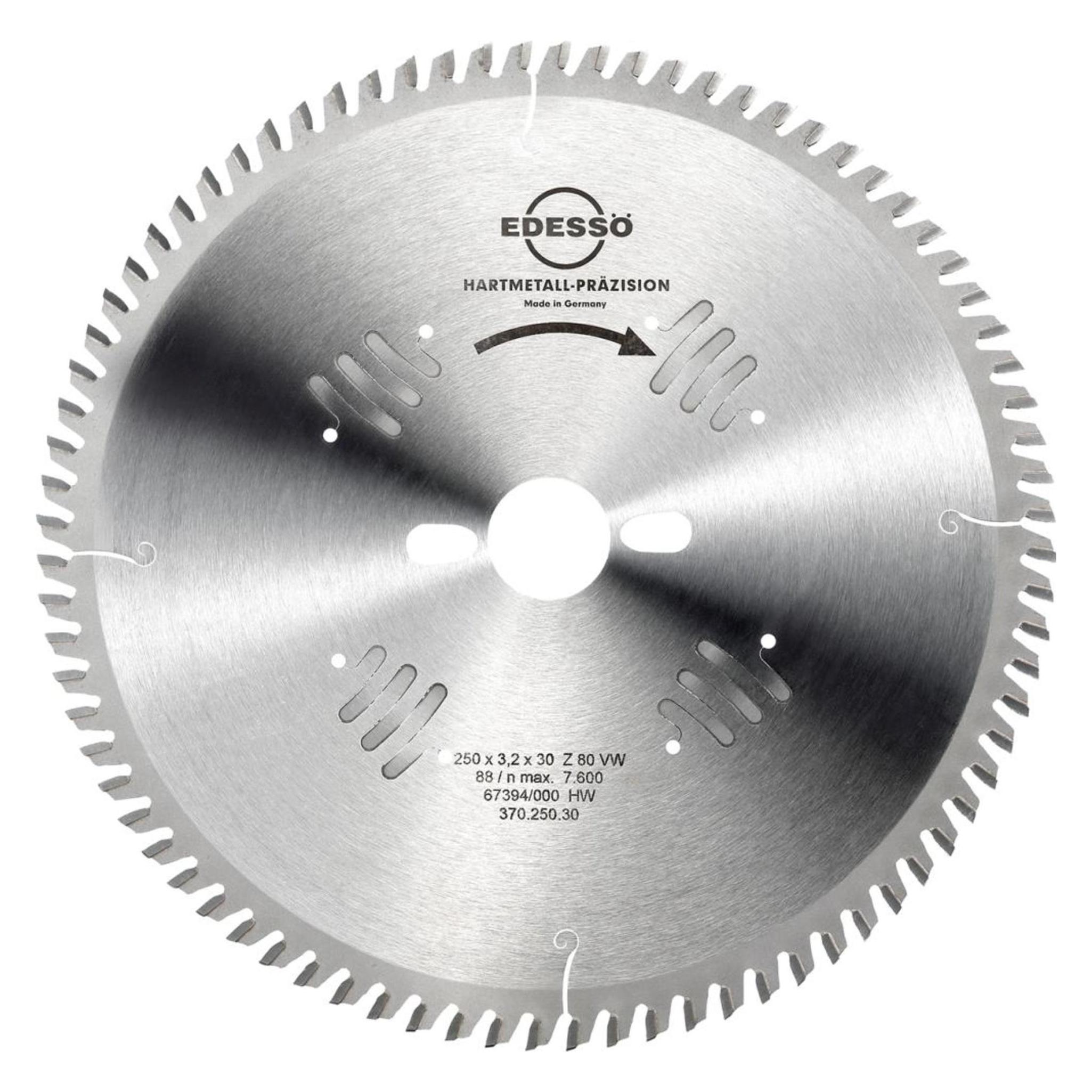 Edessö Kreissägeblatt Präzision Aufteilschnitte VW, HW 250x3,2/2,2x30 Z=80 VW (4010912510401)