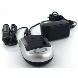 AGI Ladegerät kompatibel mit Sony NP-500 (Kamera Akku Ladegerät), Kamera Stromversorgung, Silber