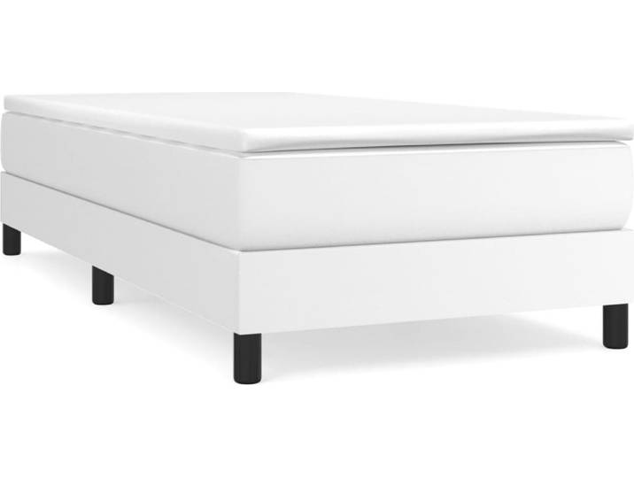 Cadre de lit blanc 90x190 cm similicuir