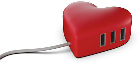 HUB USB MOJIPOWER CORACAO