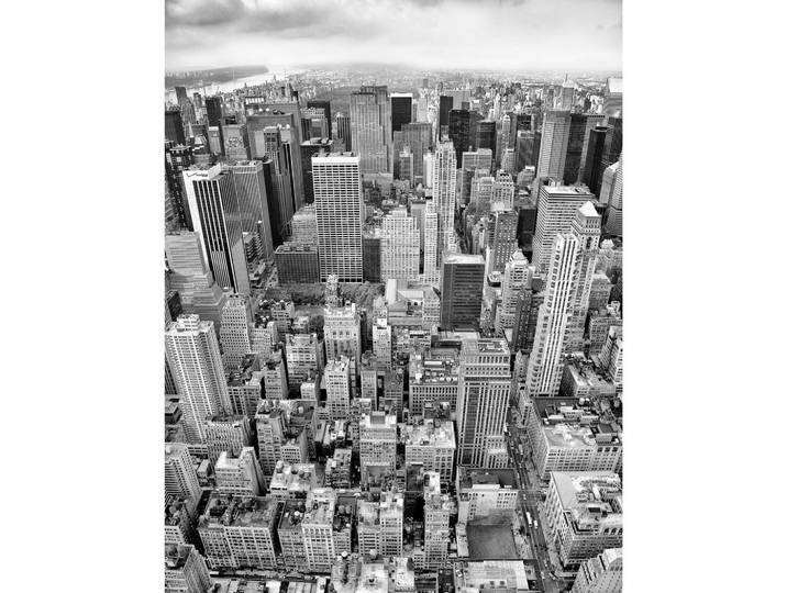 Komar Vliestapete, Grau, Weiß, Skyline, 200x260 cm, Fsc, Tapeten & Wandverkleidungen, Vliestapeten