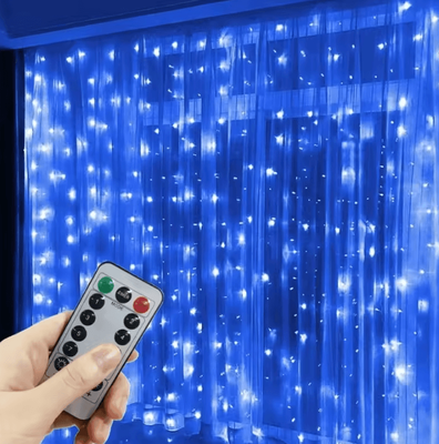 Inspire Curations 8 Mode Cascading USB Fairy Lights blue 3x1m 100leds