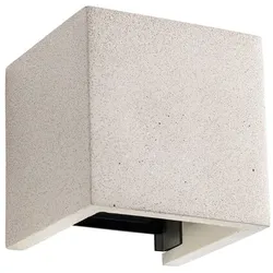 LED-Wandleuchte Petra Beton elfenbeinfarben beige H 12 cm 12x12x11.2