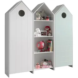 REGALSCHRANK Set Kania MDF+Holzwerkstoff Weiß