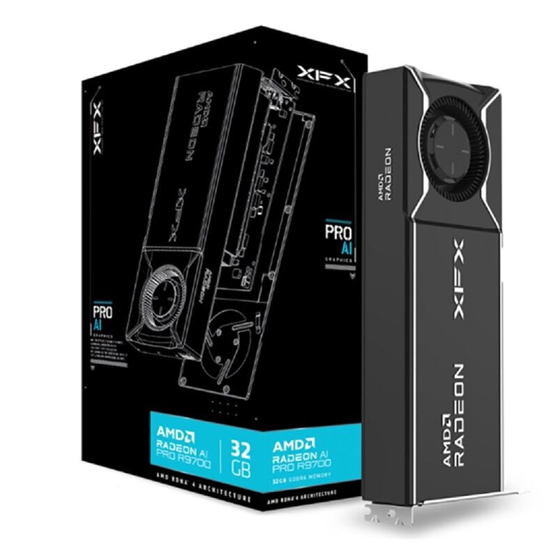 XFX Radeon AI PRO R9700 Grafikkarte, 32GB GDDR6