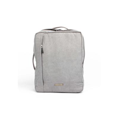Laptoprucksack MARGELISCH "Lerox 1", Damen, Gr. B/H/T: 33cm x 42cm x 17cm, onesize, grau, Canvas, Baumwolle, Rucksäcke Laptoprucksack, BSCI zertifizierter Produktion
