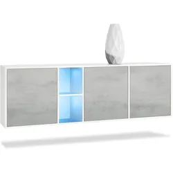 SIDEBOARD Cuba Türen in Beton Oxid Optik